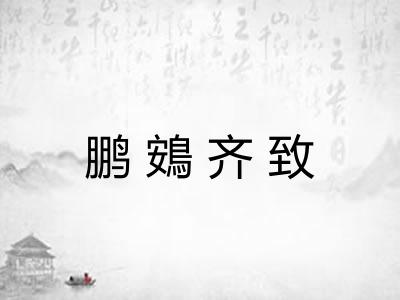 鹏鴳齐致