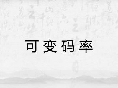 可变码率