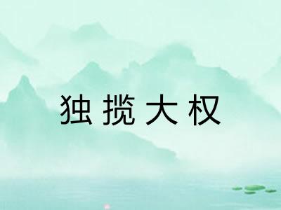 独揽大权