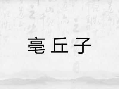 亳丘子