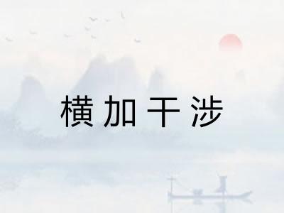 横加干涉