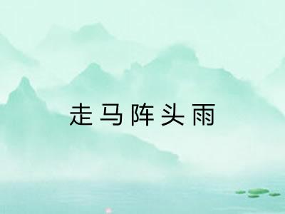 走马阵头雨