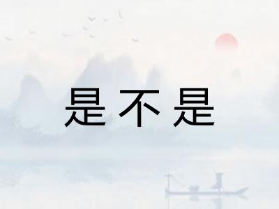是不是
