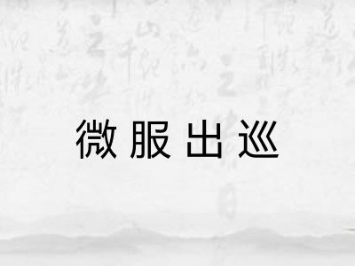 微服出巡
