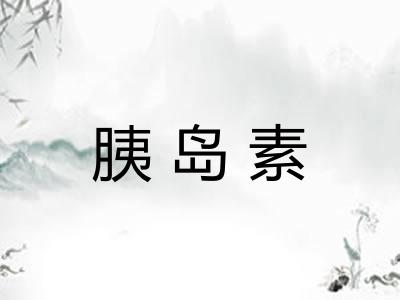 胰岛素