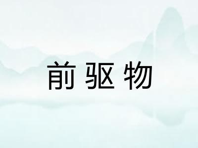 前驱物