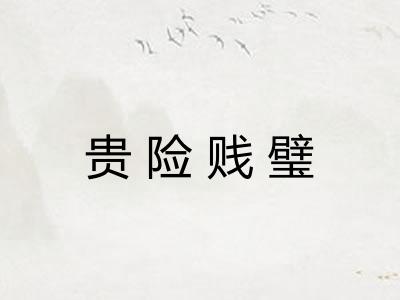 贵险贱璧