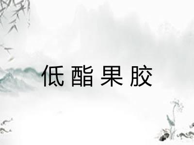 低酯果胶