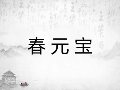 春元宝