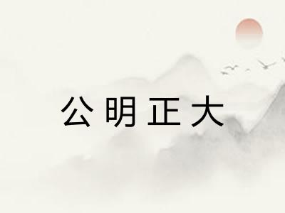 公明正大