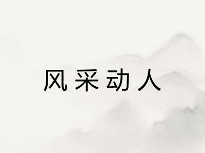 风采动人