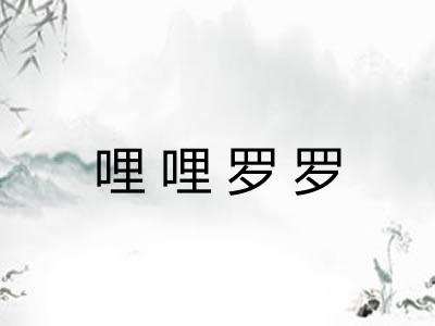 哩哩罗罗
