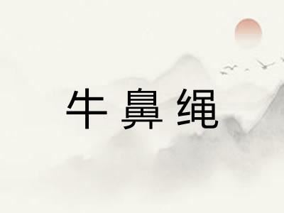 牛鼻绳