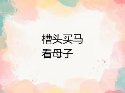 槽头买马看母子