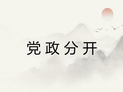党政分开