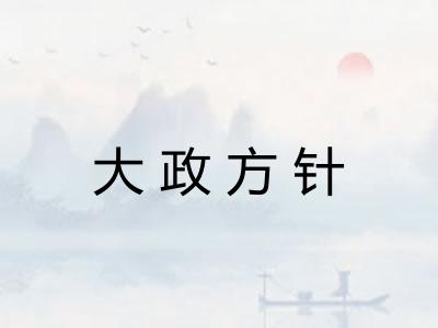 大政方针