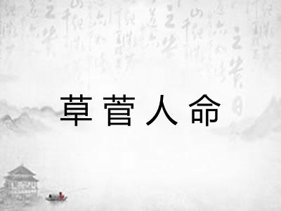 草菅人命