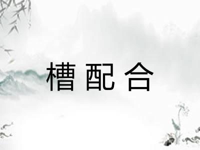槽配合