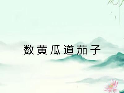 数黄瓜道茄子