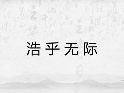 浩乎无际