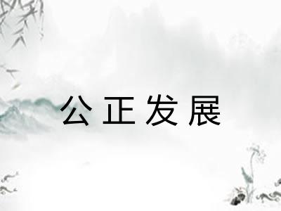 公正发展