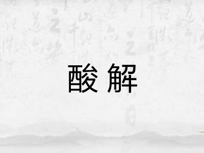 酸解