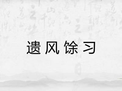 遗风馀习