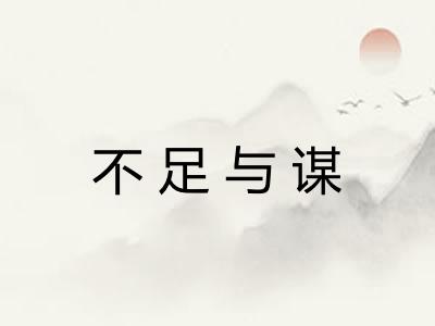 不足与谋