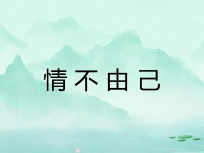 情不由己