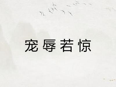 宠辱若惊