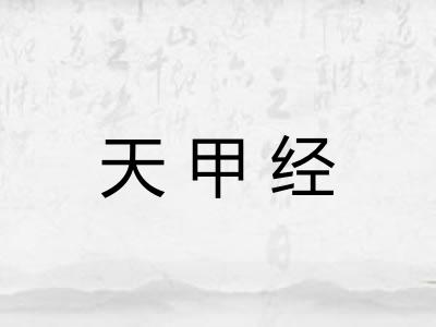 天甲经
