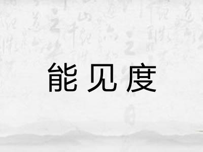 能见度