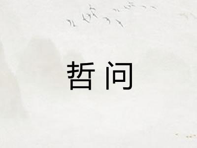 哲问