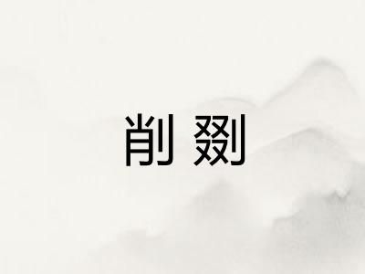 削剟