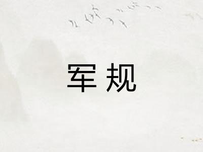 军规