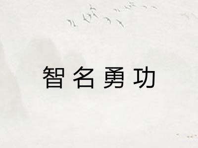 智名勇功