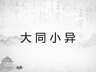 大同小异