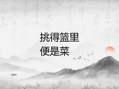 挑得篮里便是菜