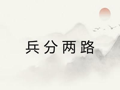 兵分两路