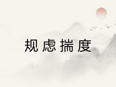 规虑揣度