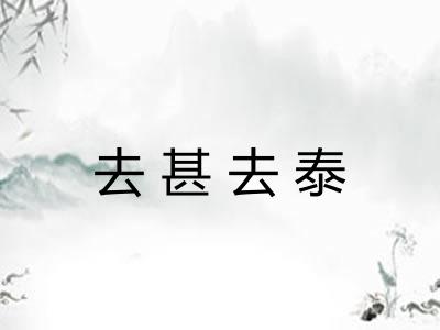 去甚去泰