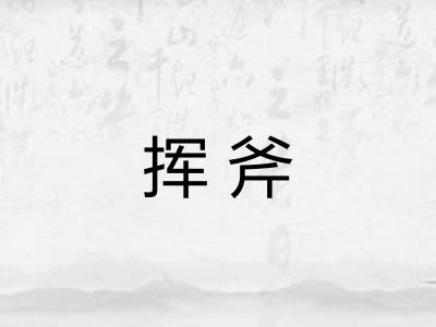 挥斧