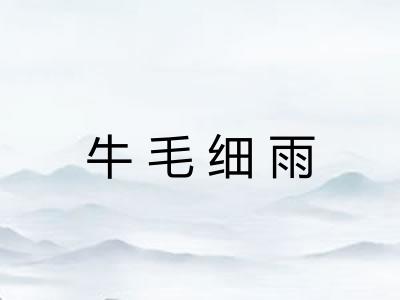 牛毛细雨