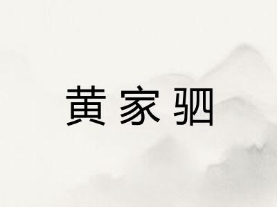 黄家驷