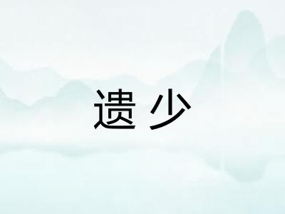 遗少