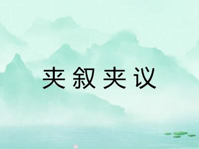 夹叙夹议