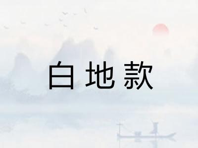 白地款