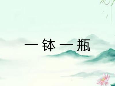 一钵一瓶