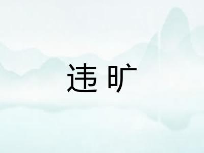 违旷