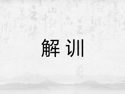 解训